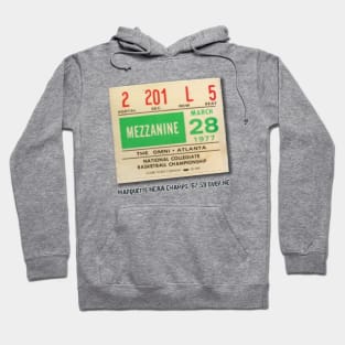 1977 Marquette Ticket Stub Hoodie